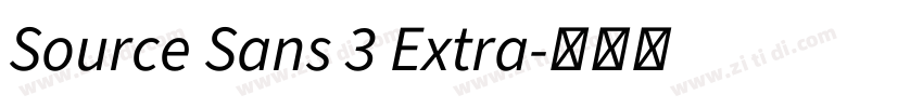 Source Sans 3 Extra字体转换 Source Sans 3 Extra字体转换